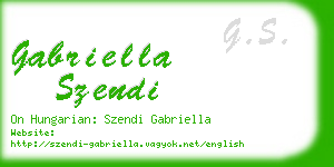 gabriella szendi business card